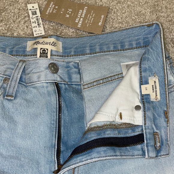 NWT Madewell Relaxed Denim Shorts - Picture 3 of 5